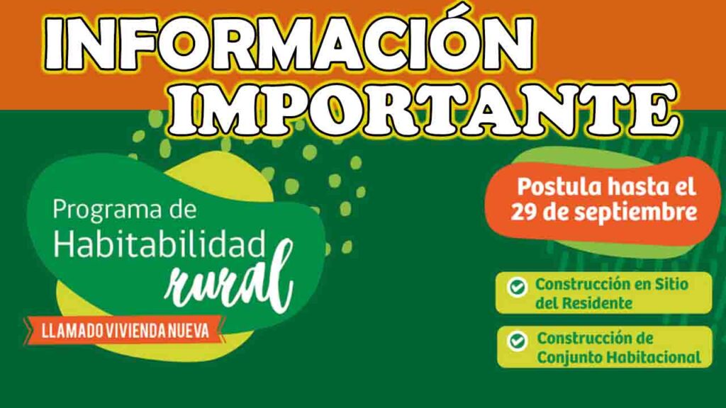 PROGRAMA DE HABITABILIDAD RURAL